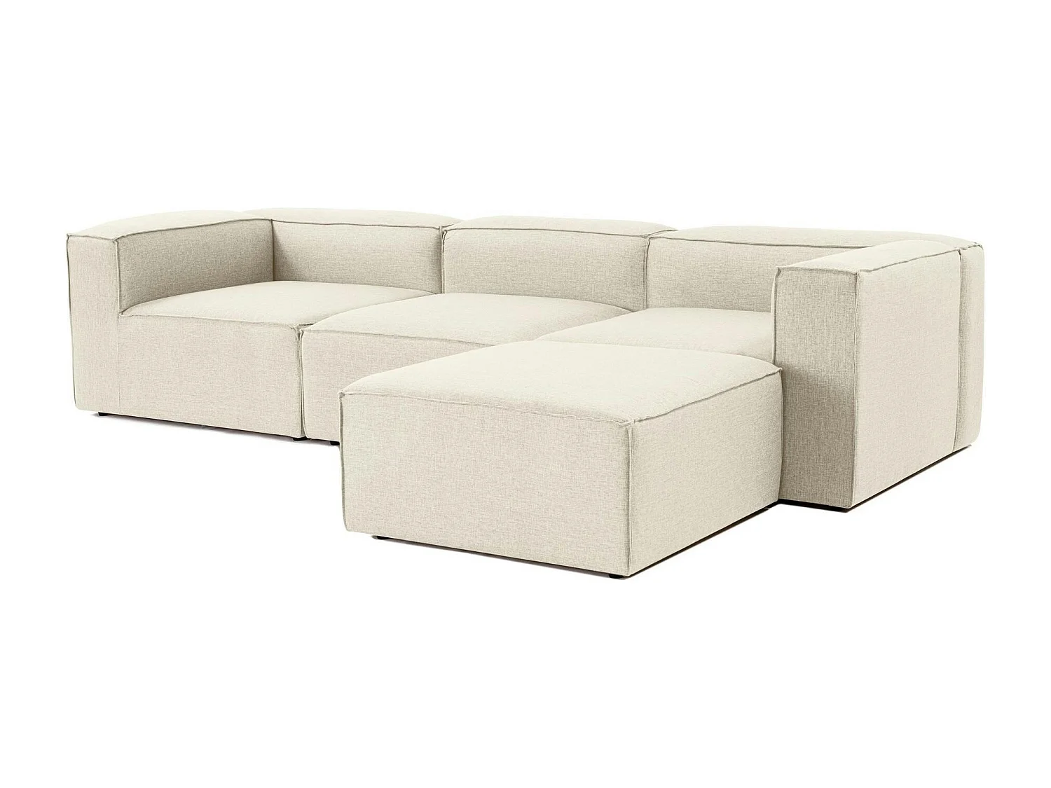 Canapé d'angle modulable écru - côté droit SPELLO