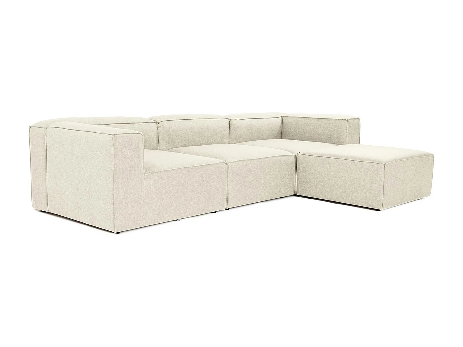 Canapé d'angle modulable écru - côté droit SPELLO