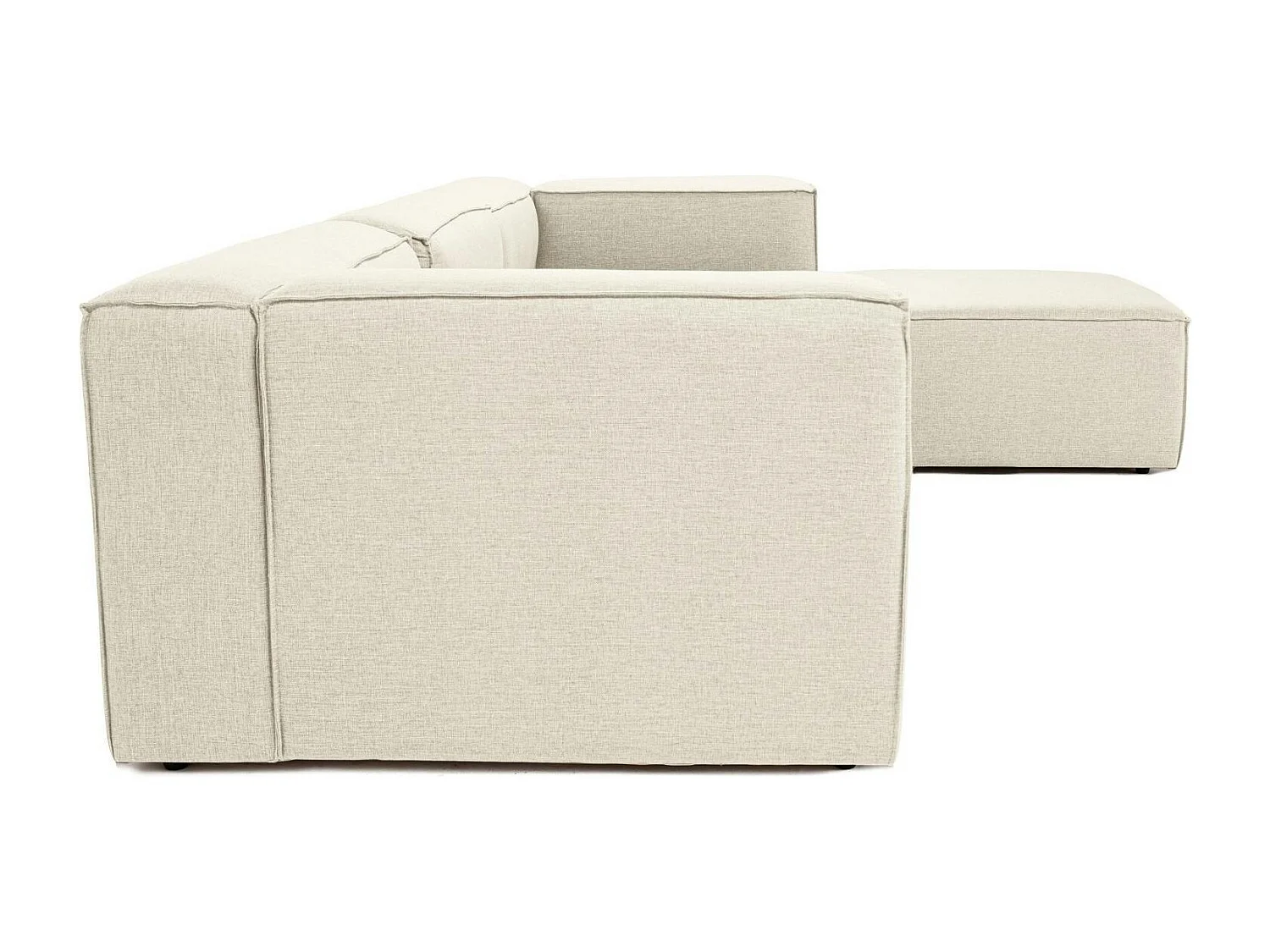 Canapé d'angle modulable écru - côté droit SPELLO