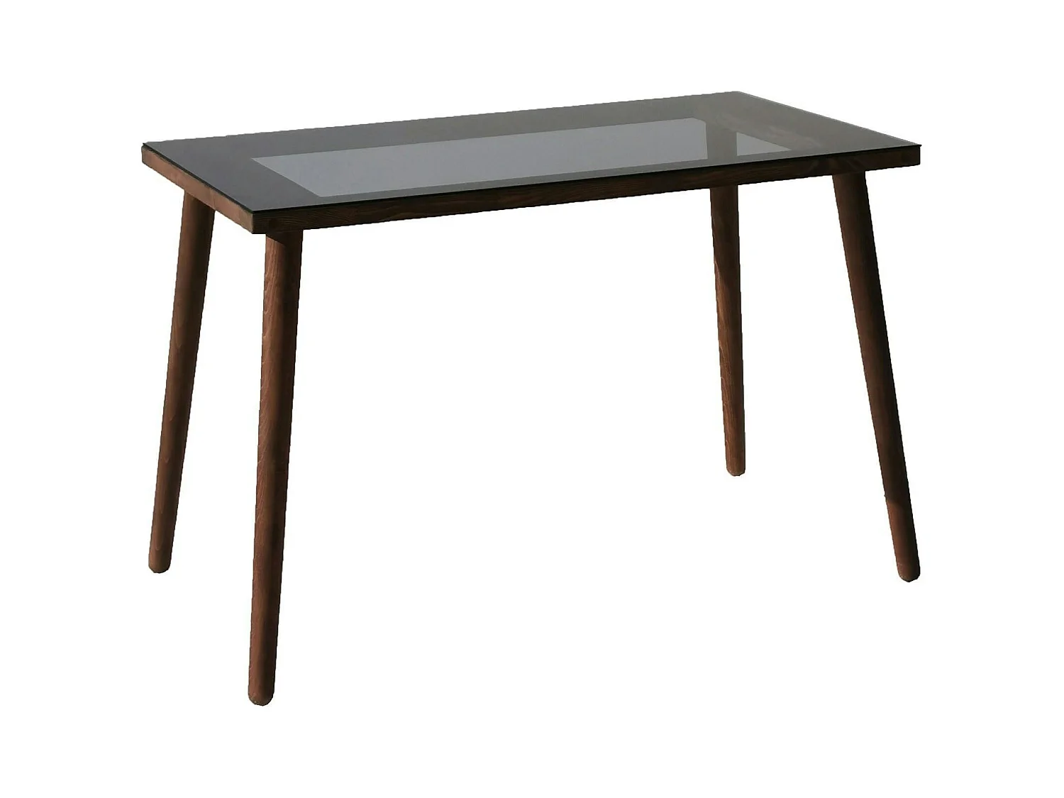 Bureau en bois foncé et verre noir - style moderne ANZIO