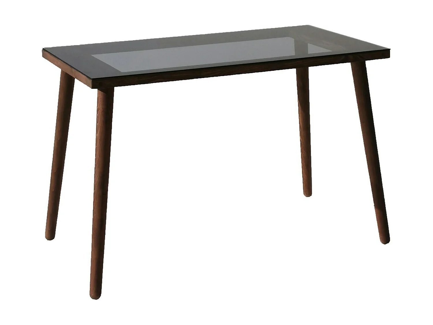 Bureau en bois foncé et verre noir - style moderne ANZIO