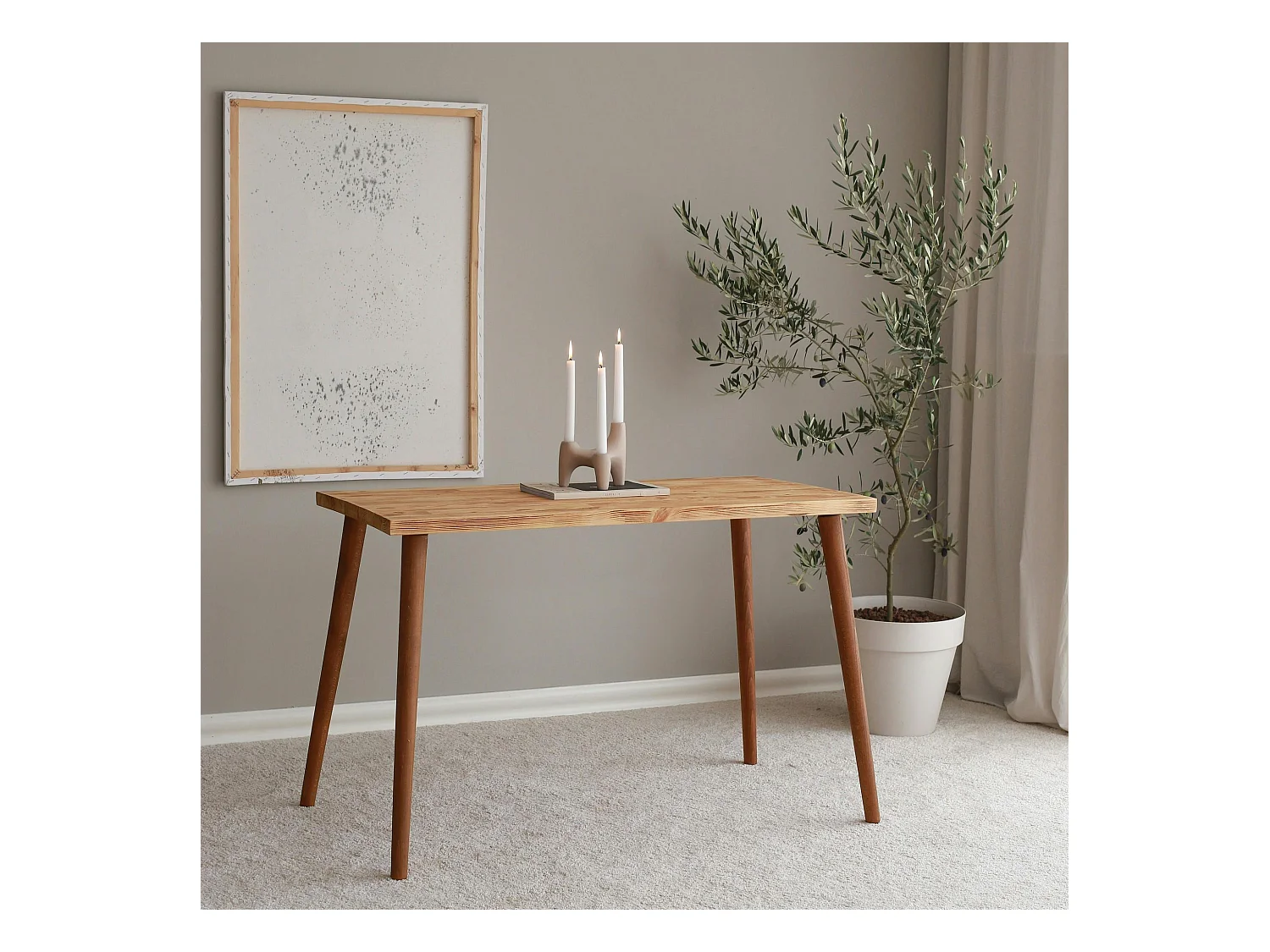 Petit bureau en bois clair - style moderne SITIA