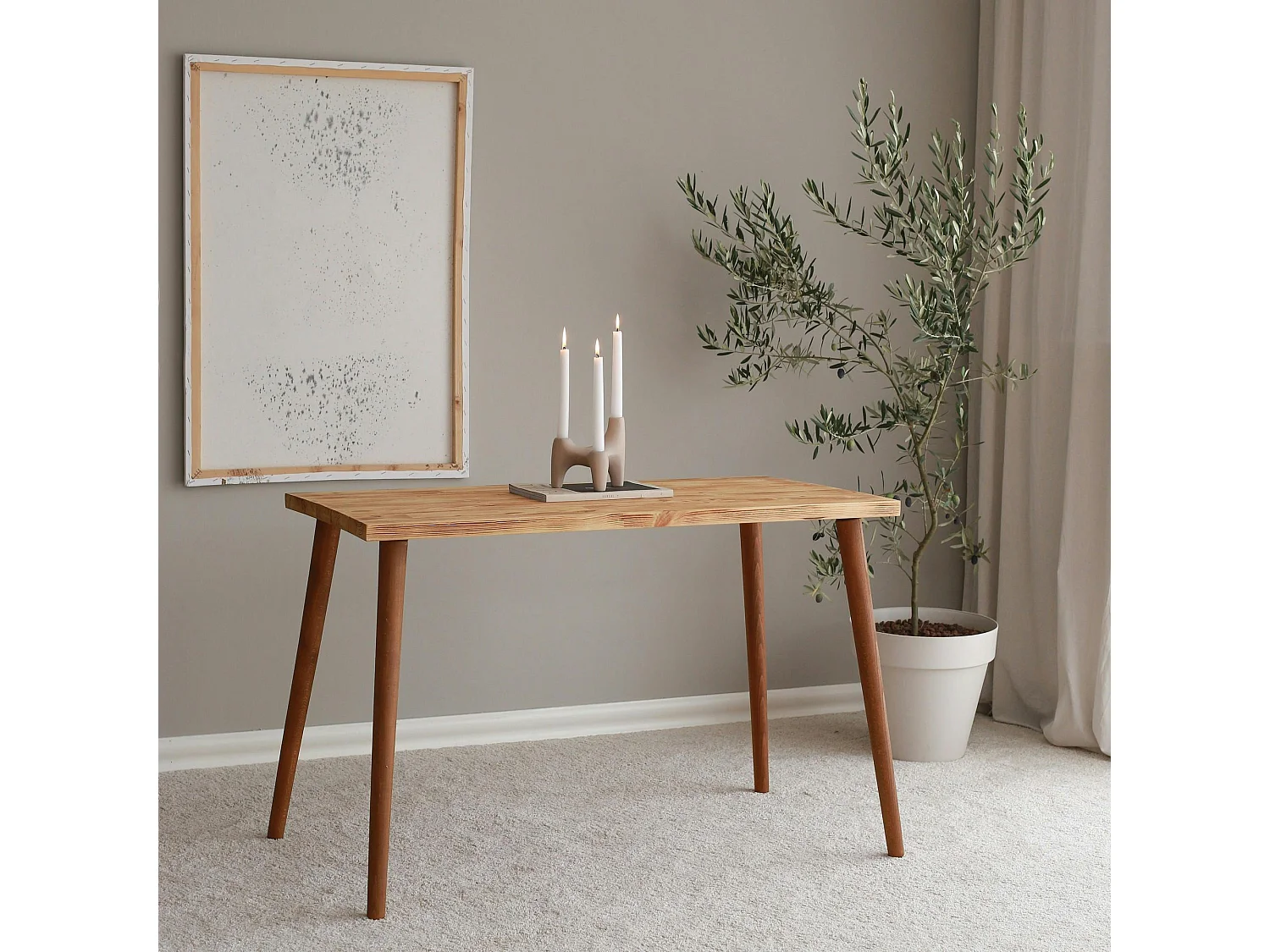 Petit bureau en bois clair - style moderne SITIA