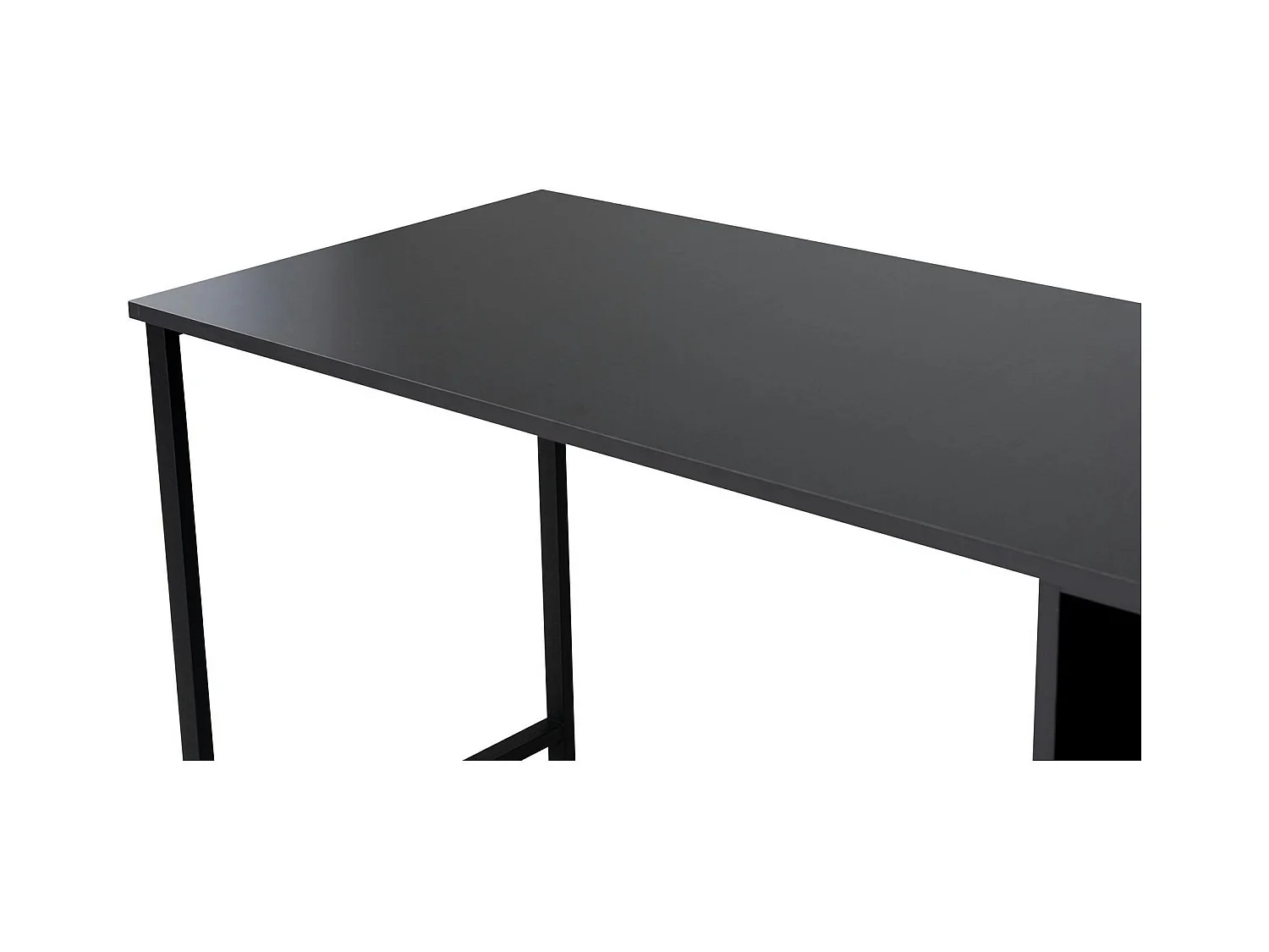 Bureau double noir - rangement central intégré MARFA