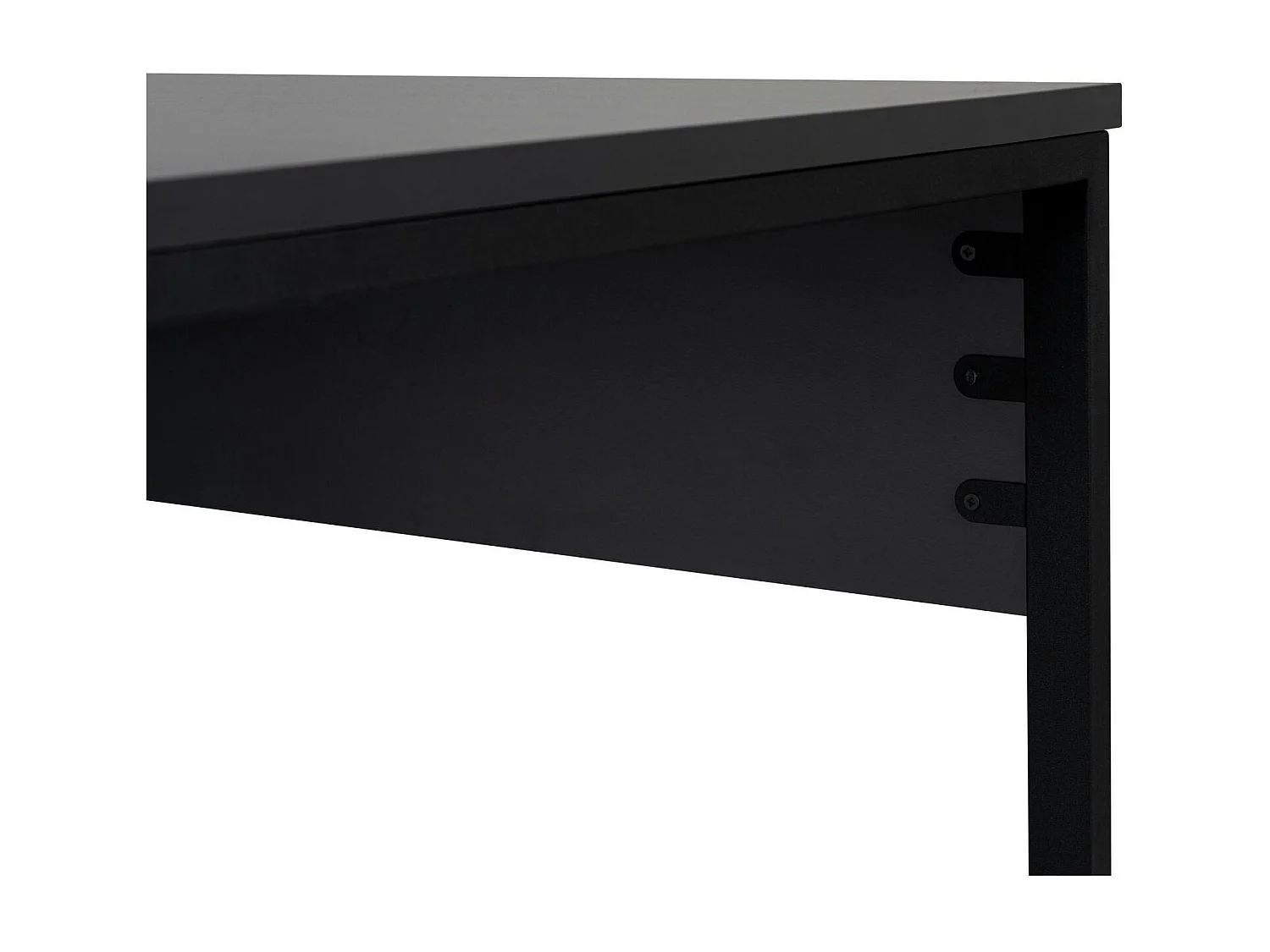 Bureau double noir - rangement central intégré MARFA