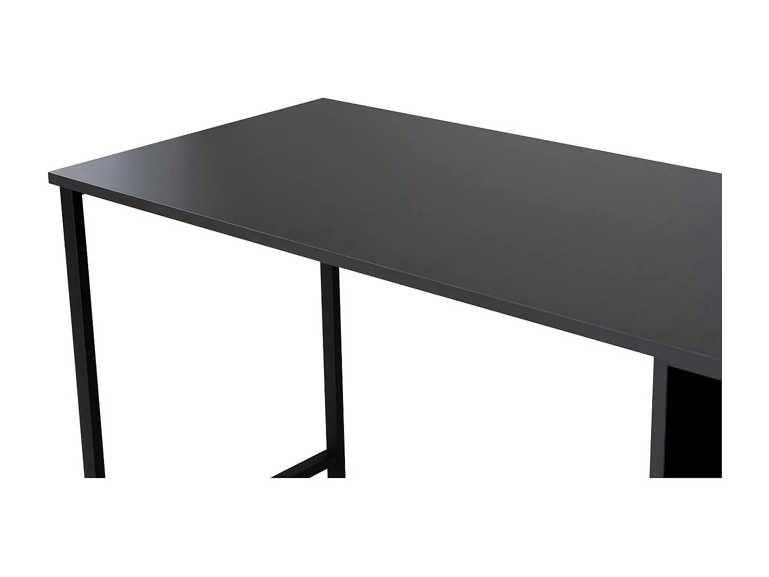 Bureau double noir - rangement central intégré MARFA