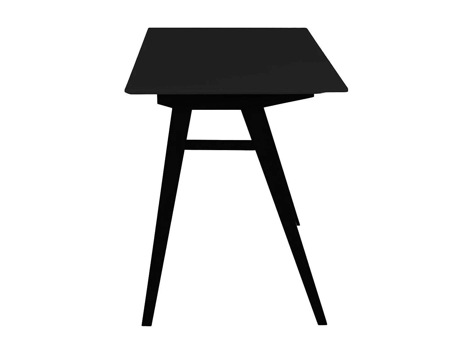 Bureau en bois noir - pieds tréteaux, style industriel TAMPA