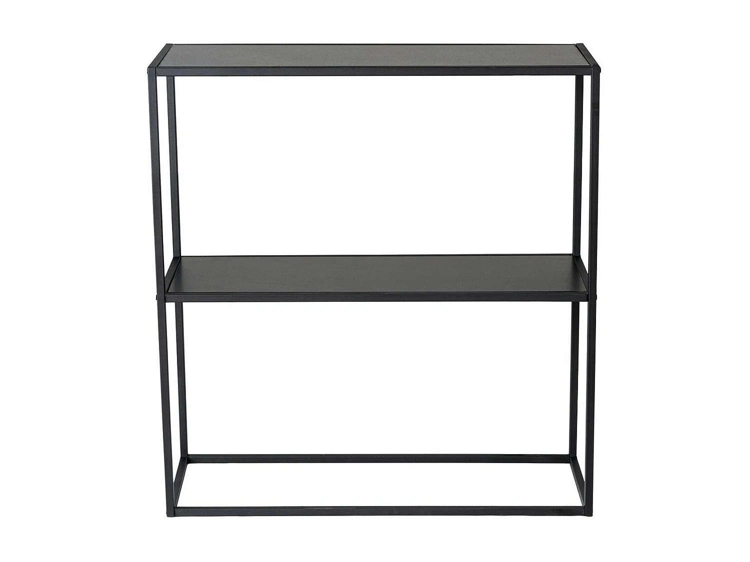 Console d'entrée en métal noir - 2 plateaux JENA