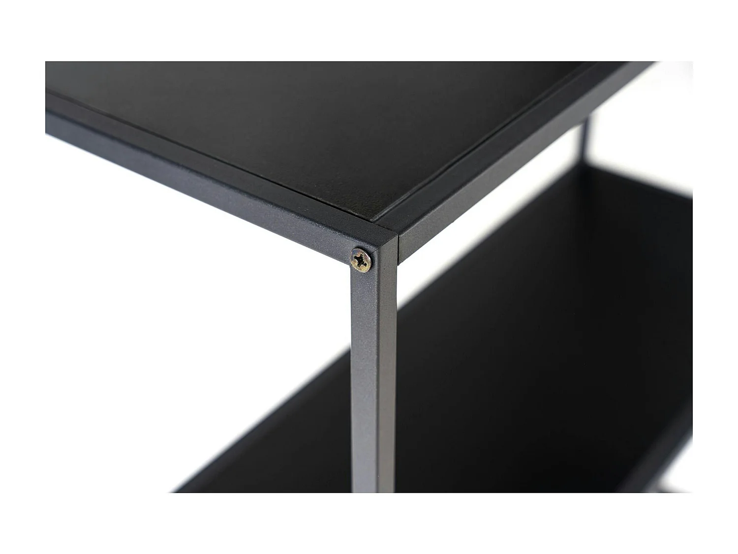 Console d'entrée en métal noir - 2 plateaux JENA