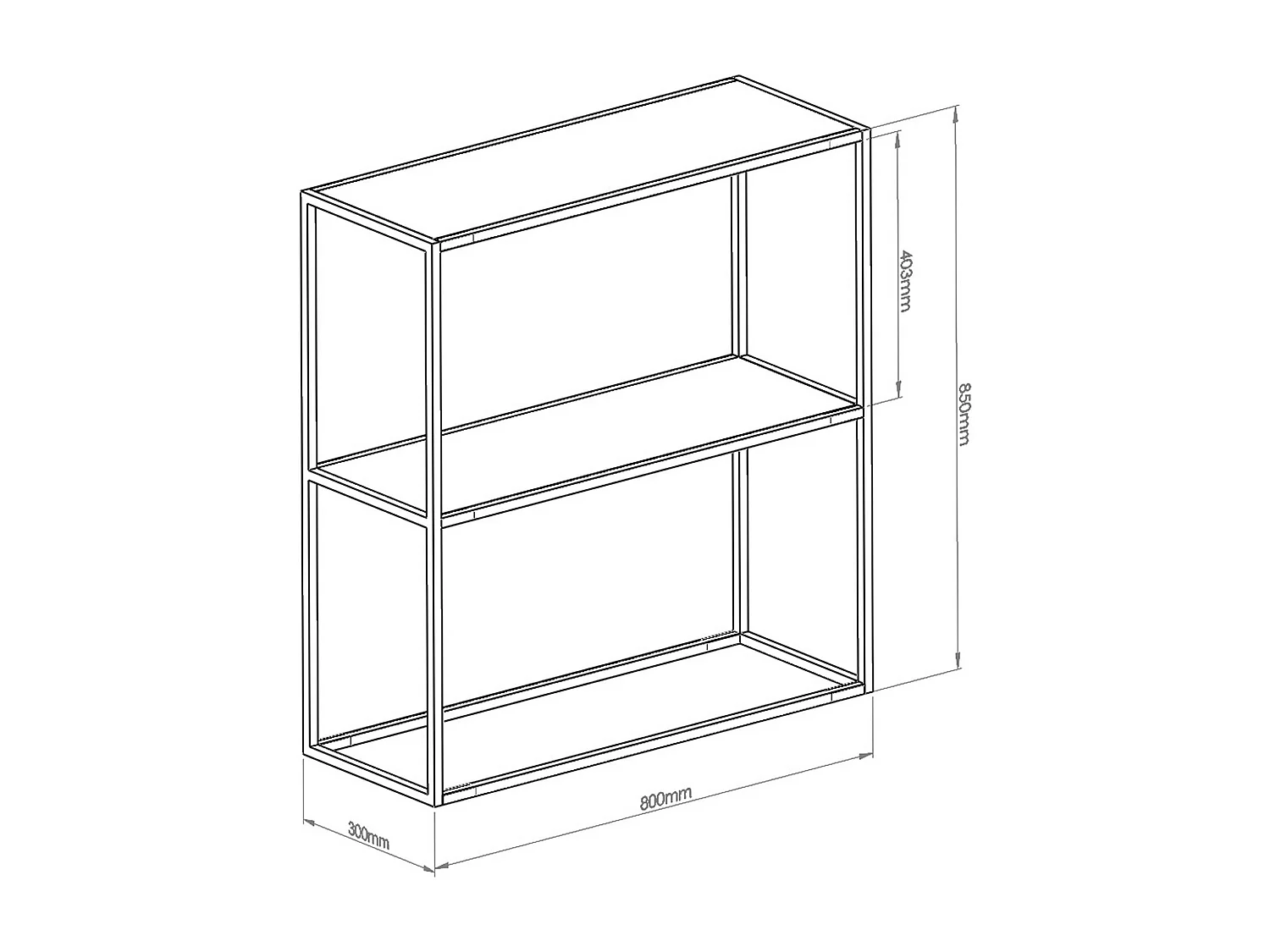 Console d'entrée en métal noir - 2 plateaux JENA