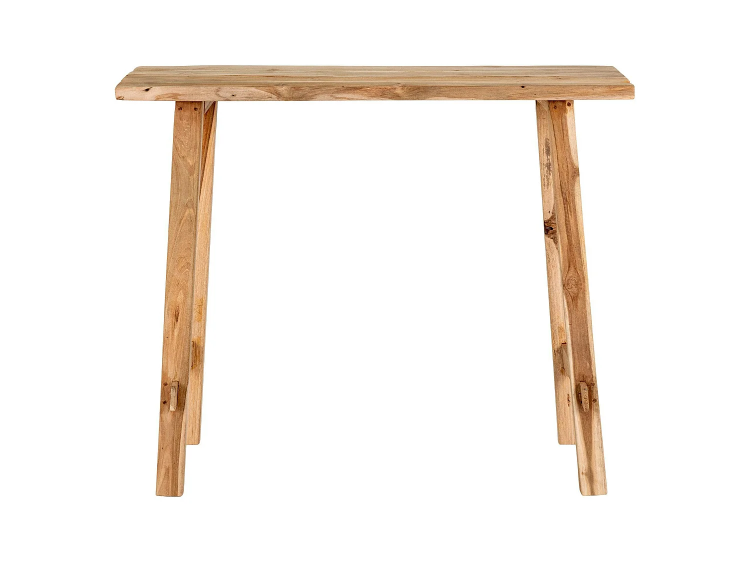 Console entrée rustique - bois clair, pieds tréteaux MENDOZA