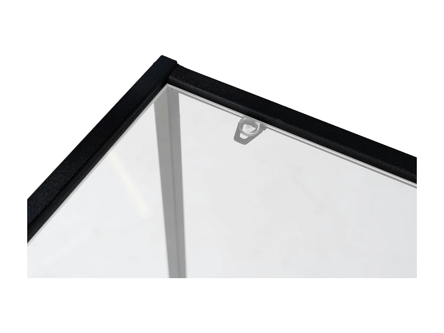 Console d'entrée en métal noir - 2 plateaux verre JENA