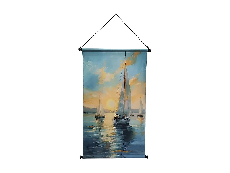 Toile kakemono voiliers 60x90 cm