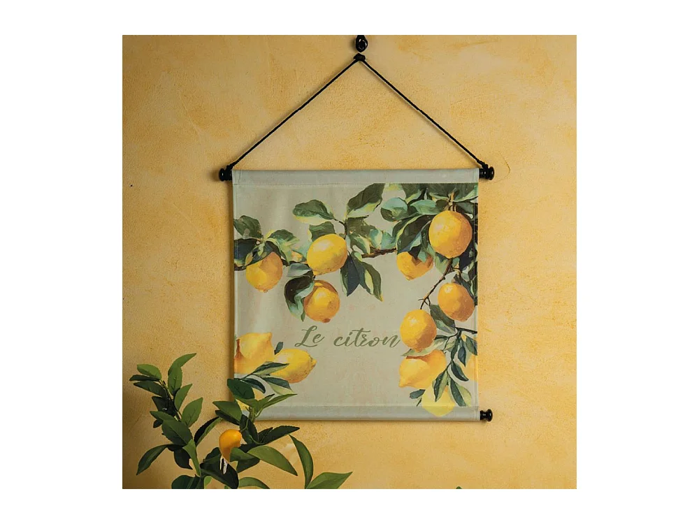 Toile kakemono citrons 50x50 cm
