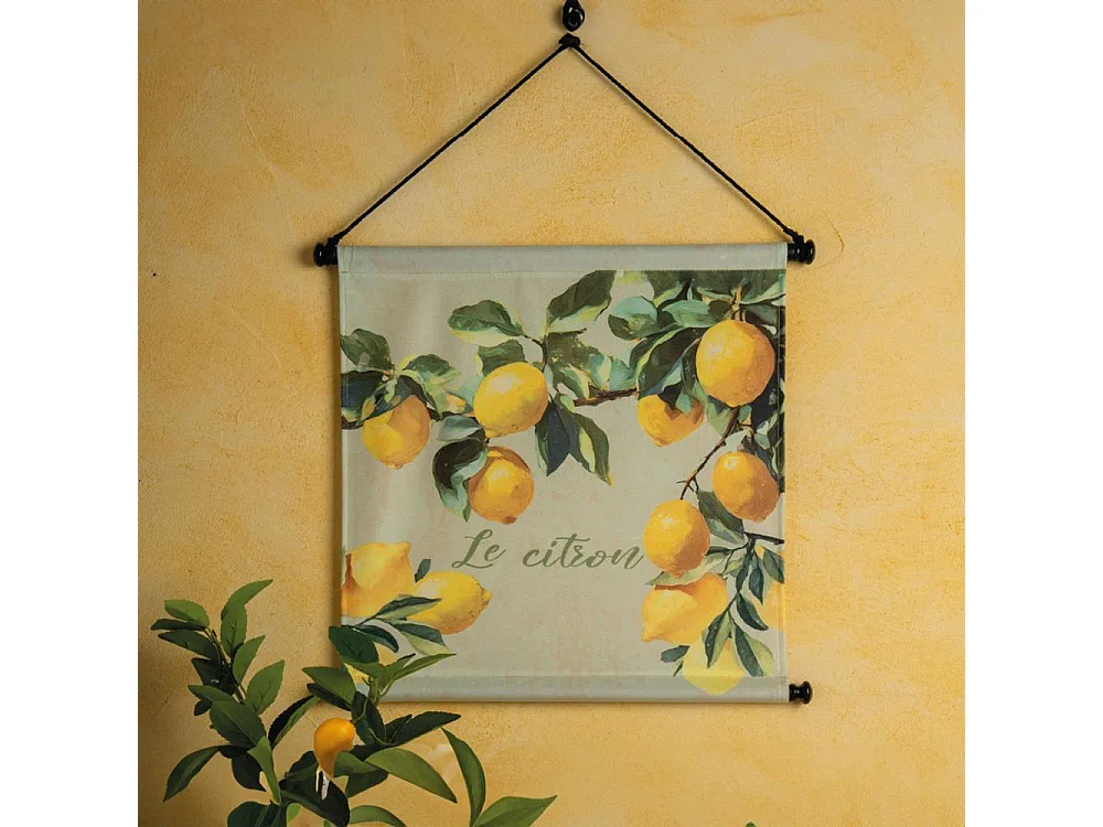 Toile kakemono citrons 50x50 cm