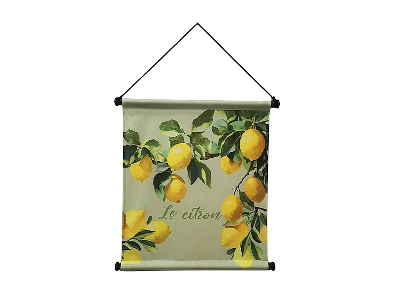 Toile kakemono citrons 50x50 cm