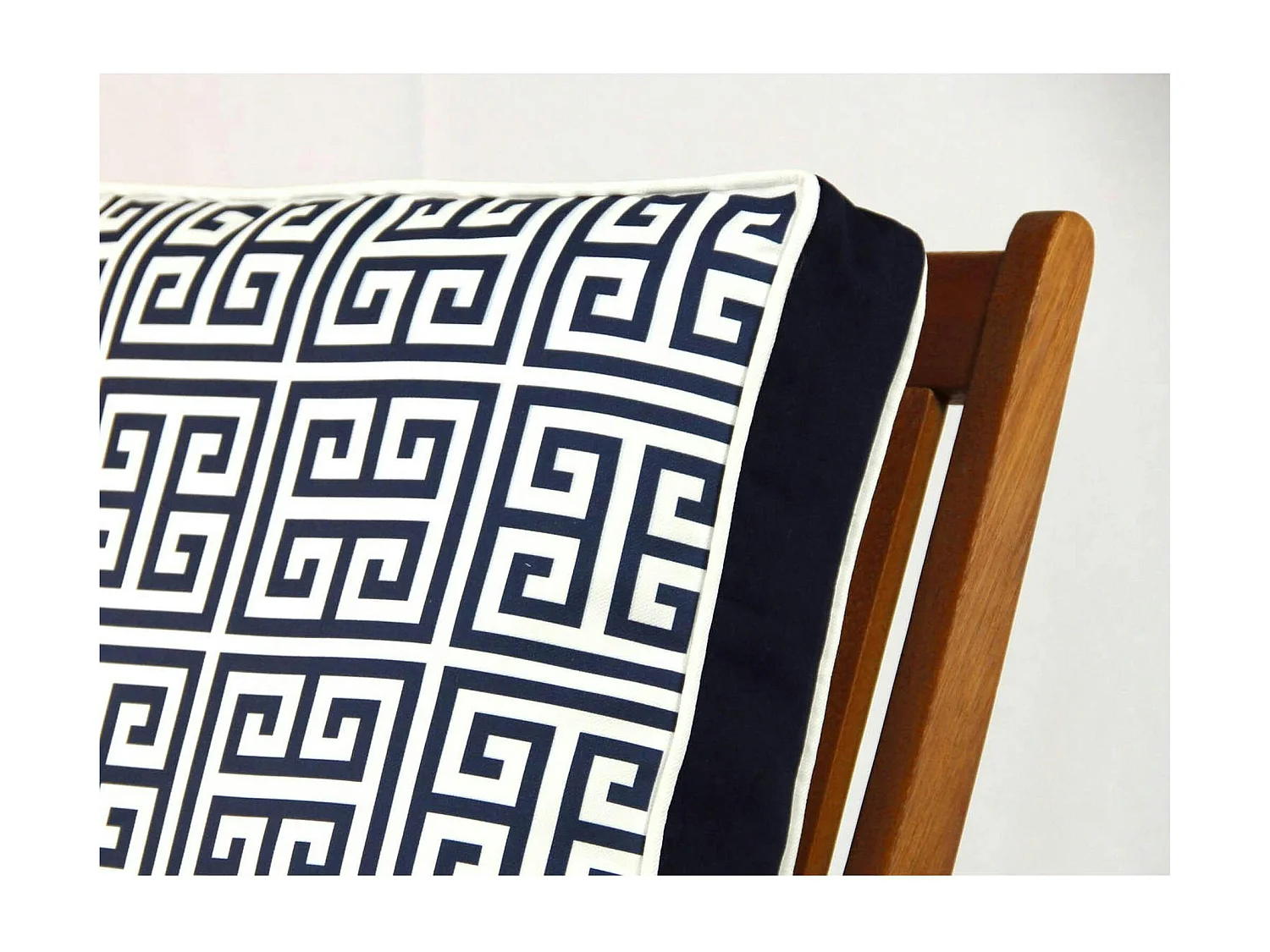 Galette de chaise rembourrée bleu foncé – motif rétro IZMIR