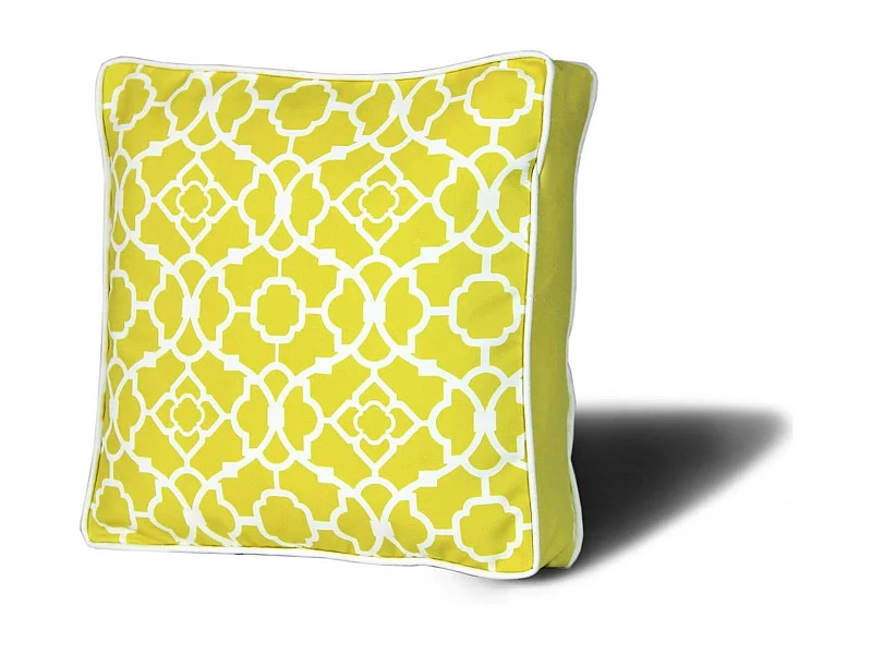 Galette de chaise rembourrée – jaune, motif oriental IZMIR