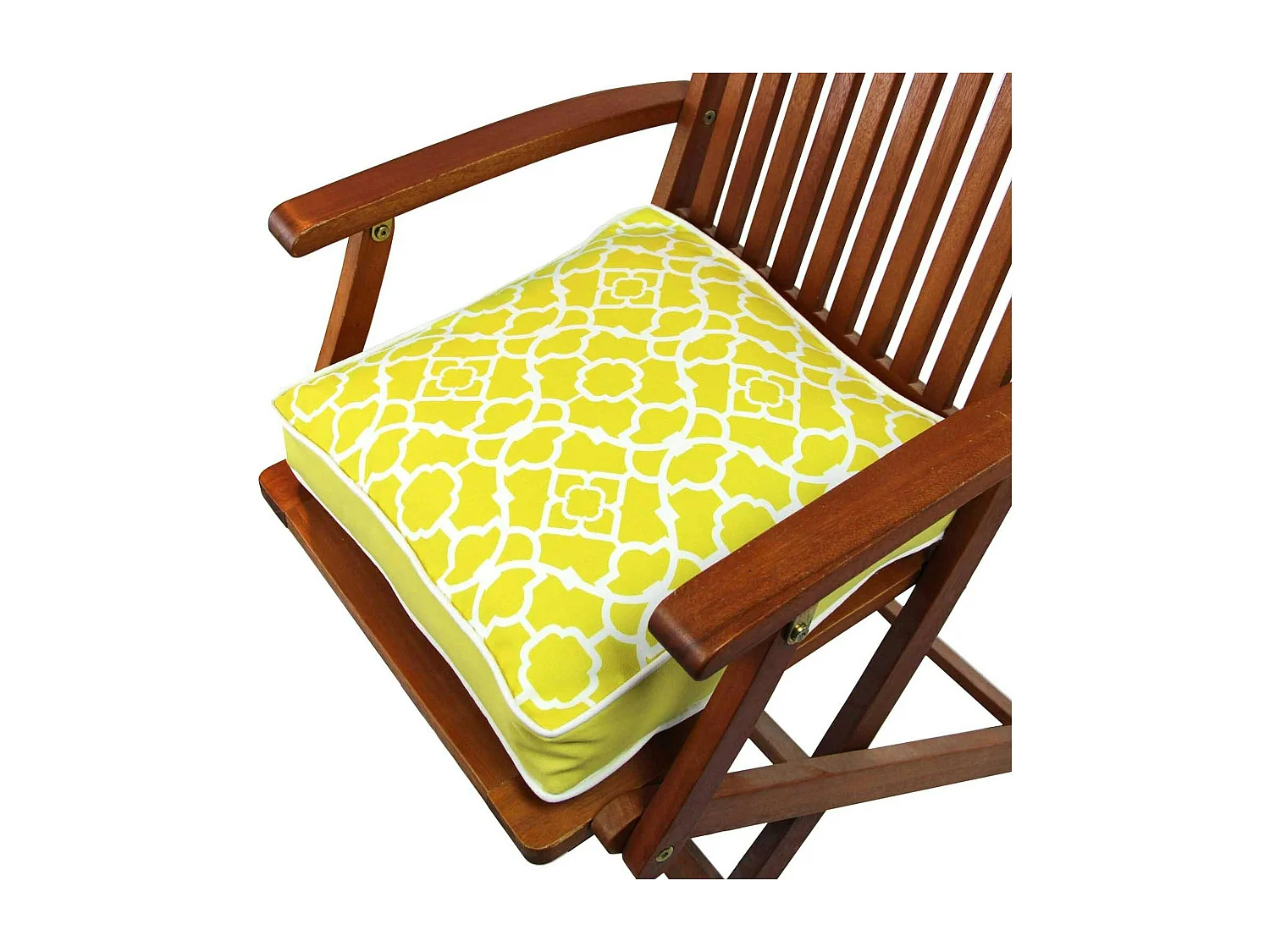 Galette de chaise rembourrée – jaune, motif oriental IZMIR