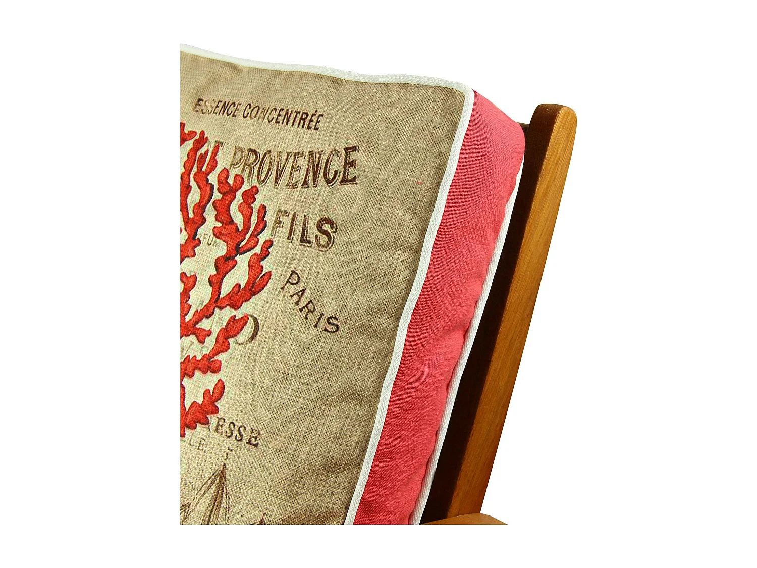 Galette de chaise vintage – corail rouge IZMIR