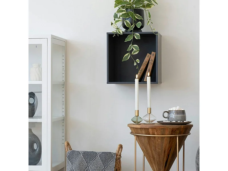 Etagère cube murale, couleur gris orage TALLINN