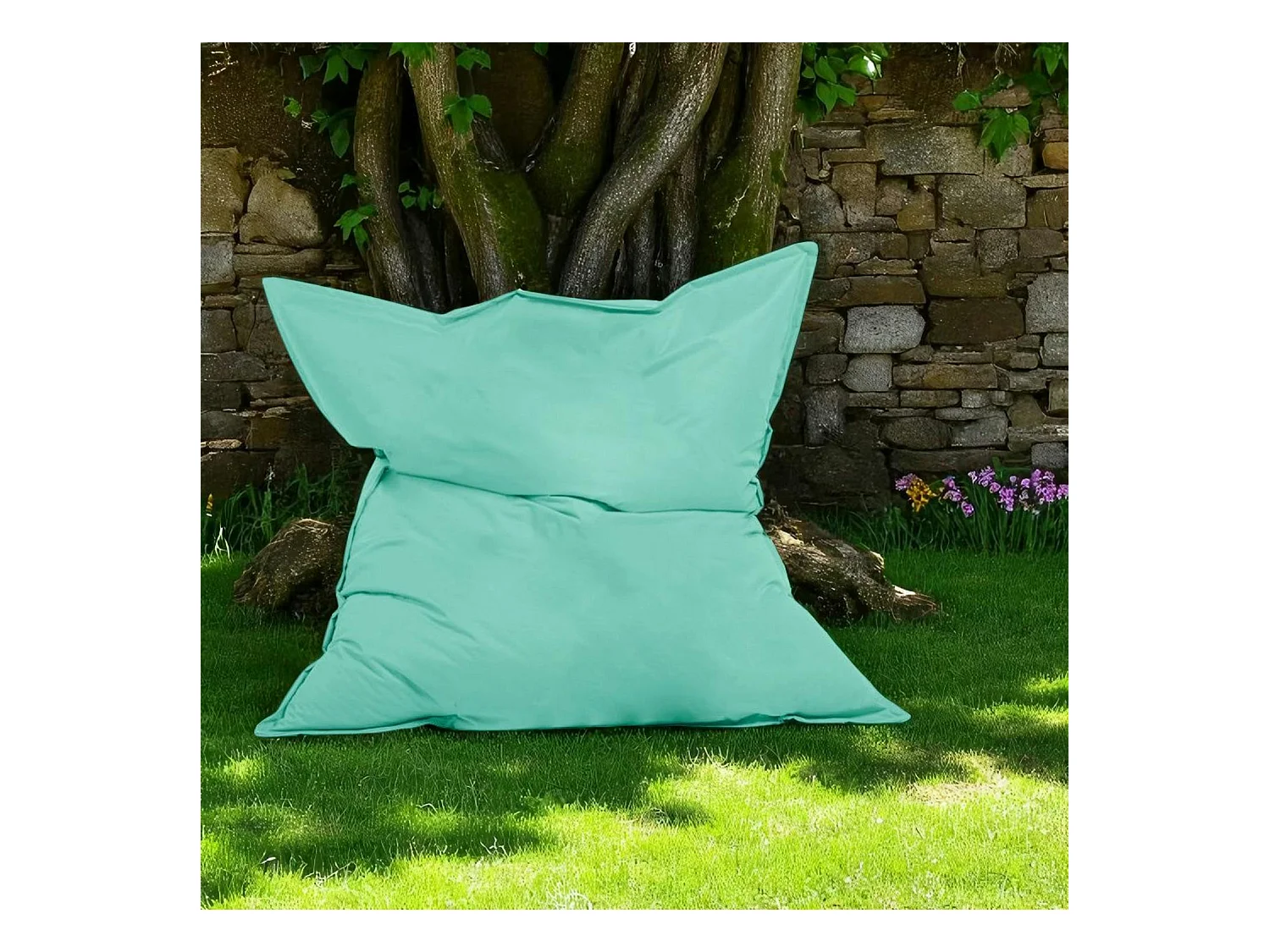 Pouf XXL extérieur turquoise 180 cm ARTA