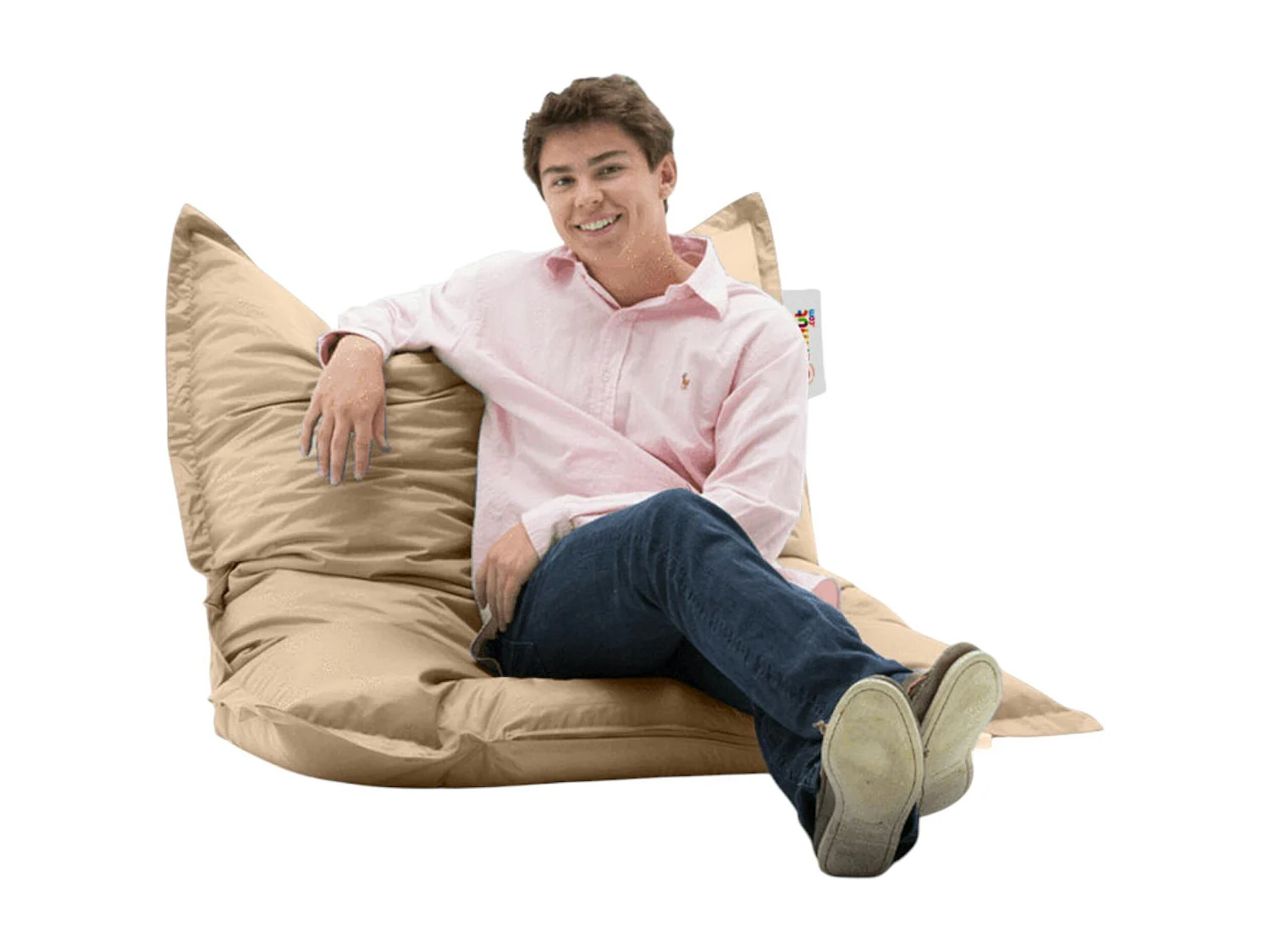 Pouf coussin de sol extérieur taupe - 100 cm ARTA