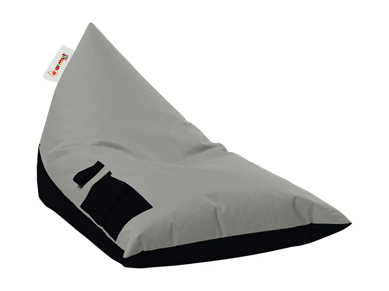 Pouf berlingot extérieur gris et noir ARTA