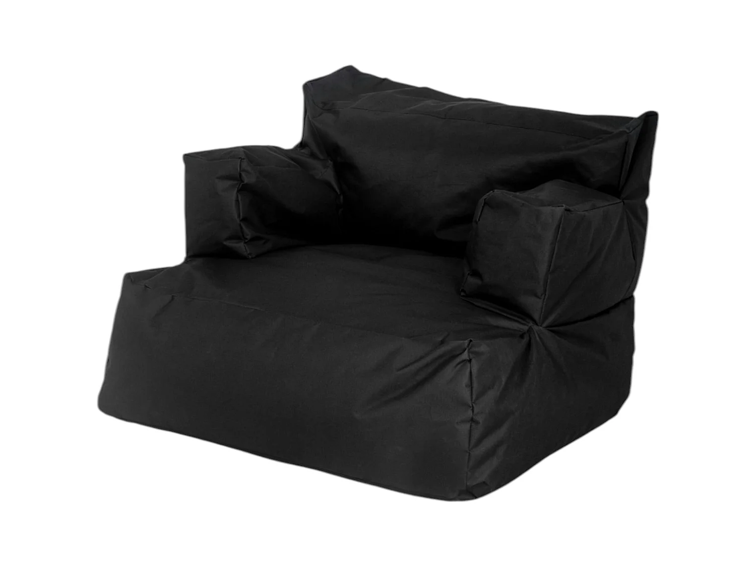 Pouf XXL extérieur avec accoudoirs - noir ARTA