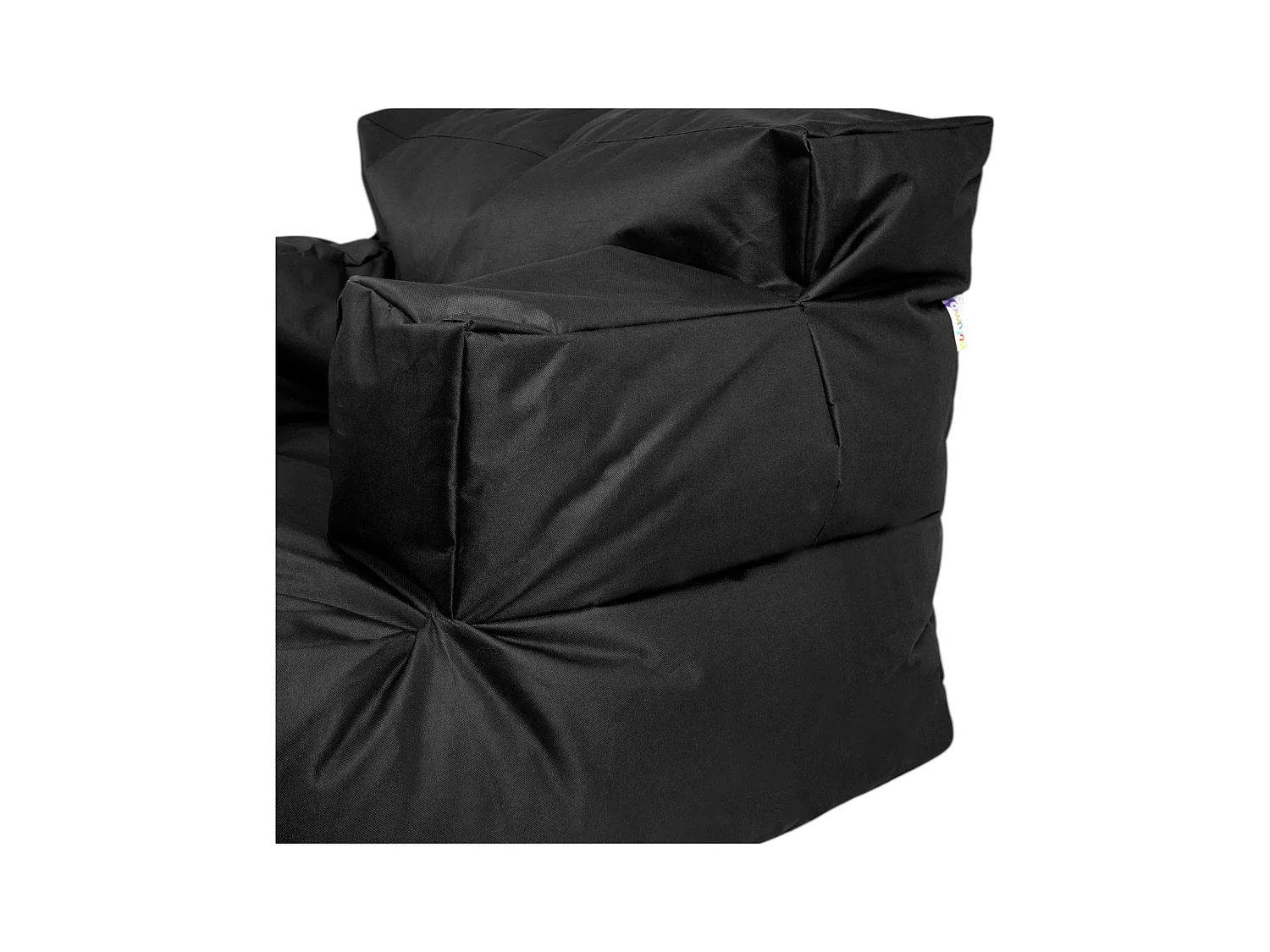 Pouf XXL extérieur avec accoudoirs - noir ARTA