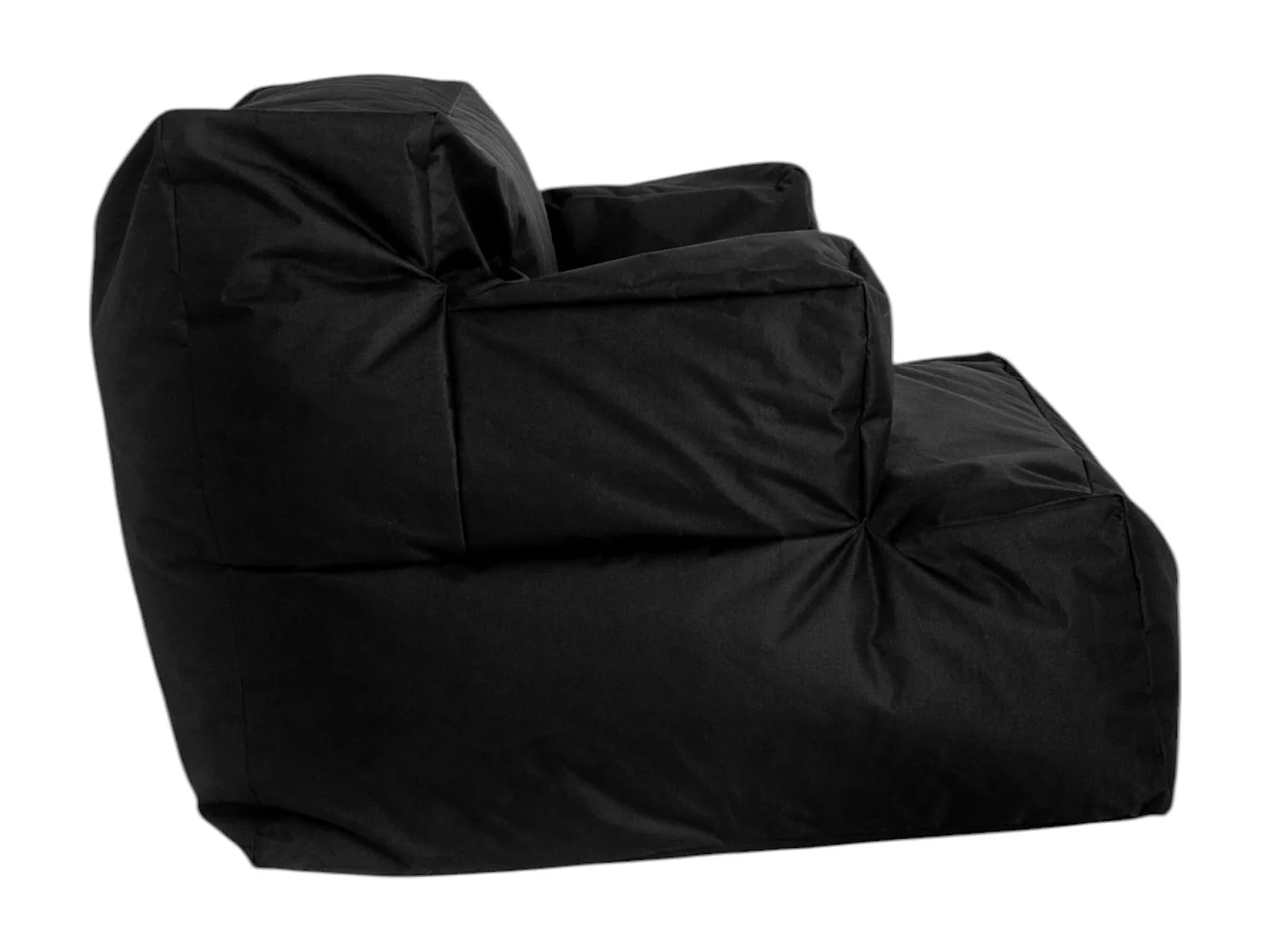 Pouf XXL extérieur avec accoudoirs - noir ARTA