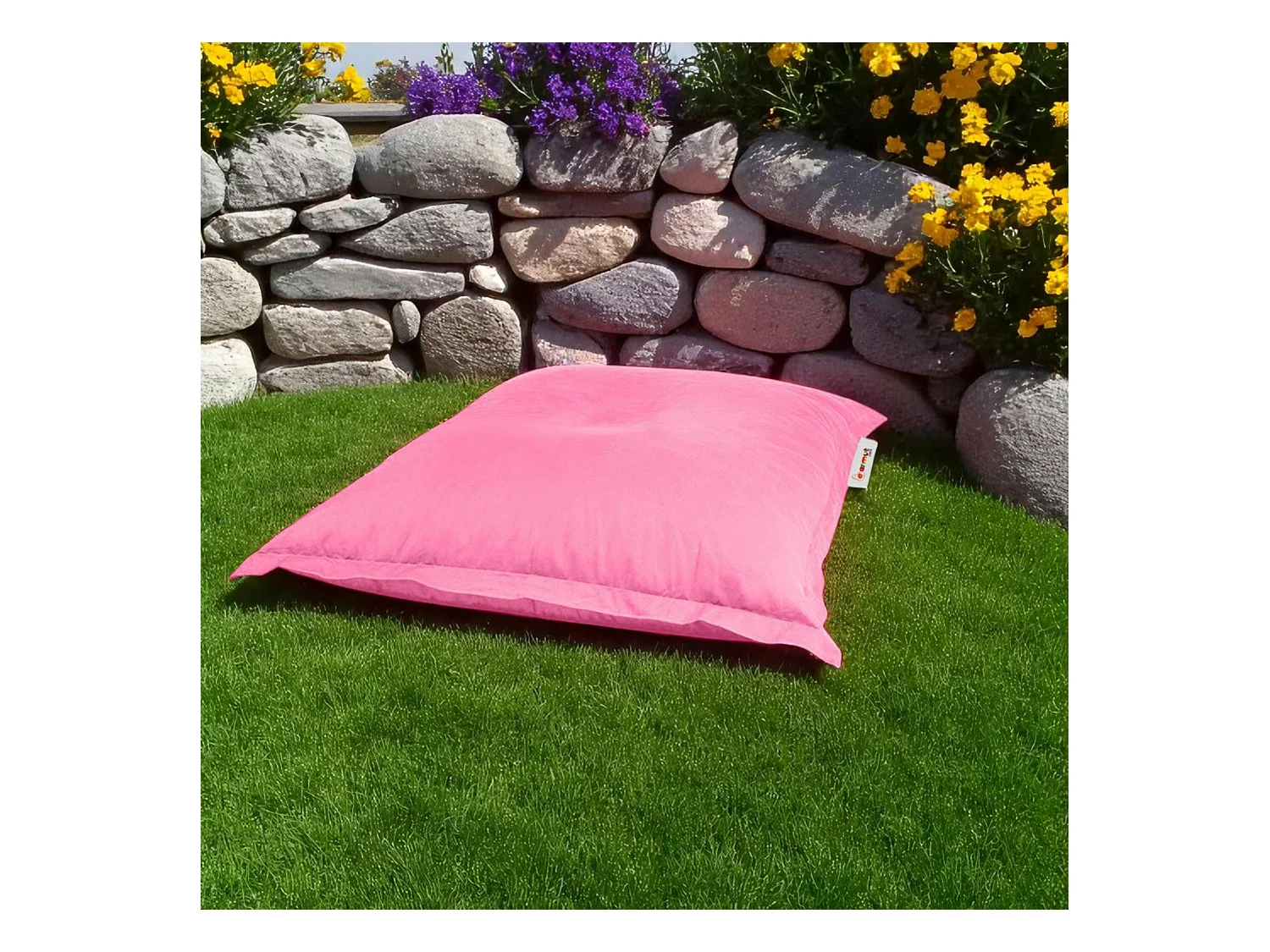 Pouf coussin de sol extérieur rose - 100 cm ARTA