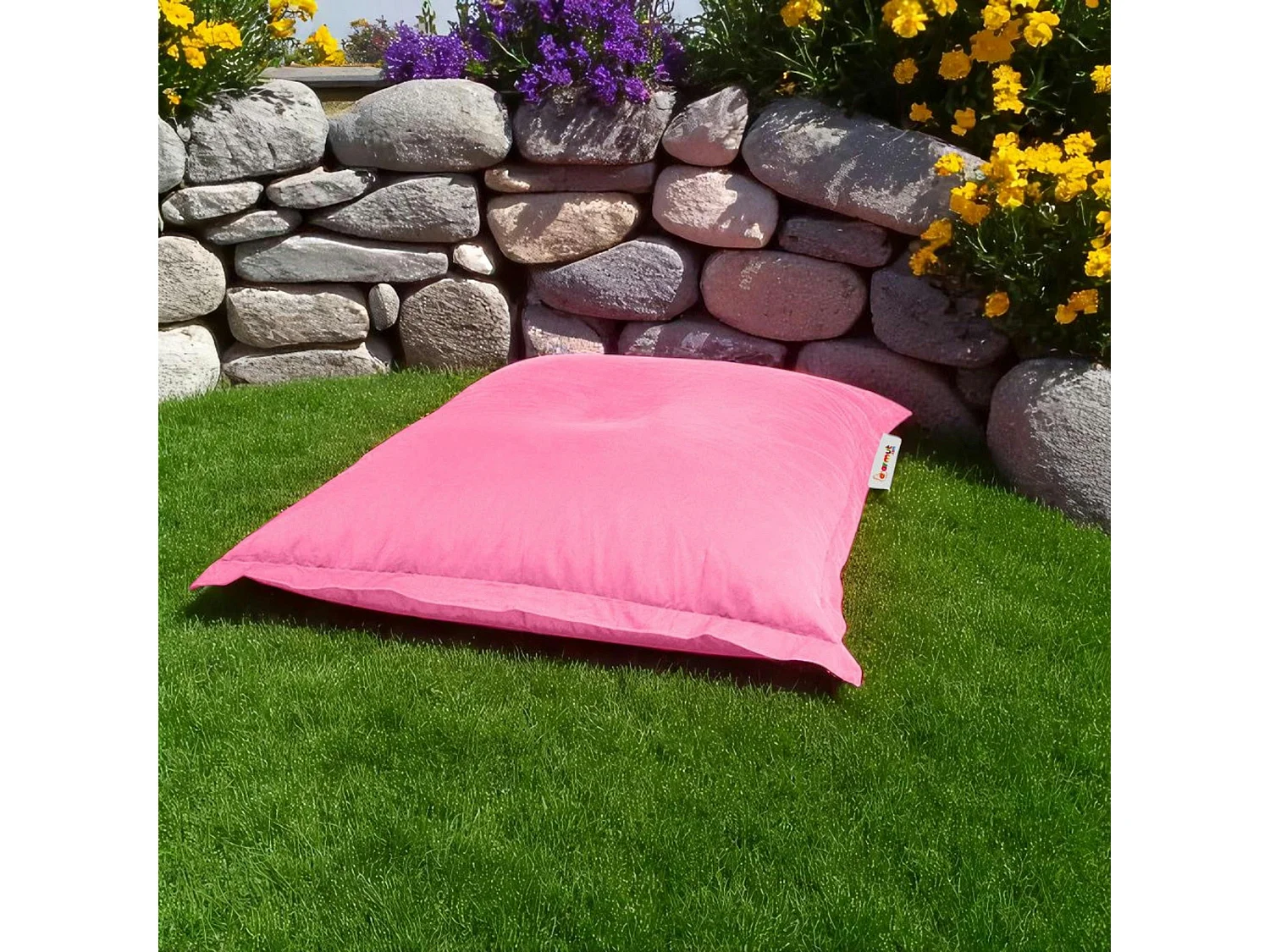 Pouf coussin de sol extérieur rose - 100 cm ARTA