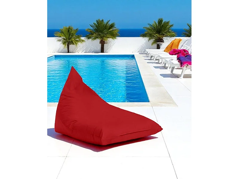 Pouf berlingot extérieur rouge ARTA