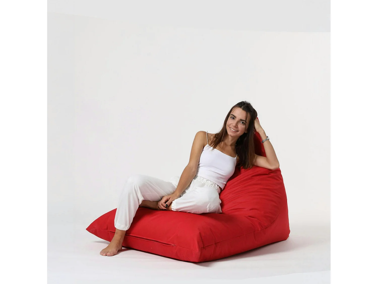 Pouf berlingot extérieur rouge ARTA