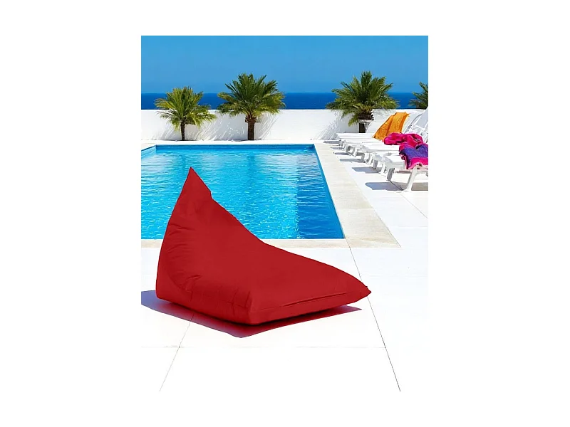 Pouf berlingot extérieur rouge ARTA