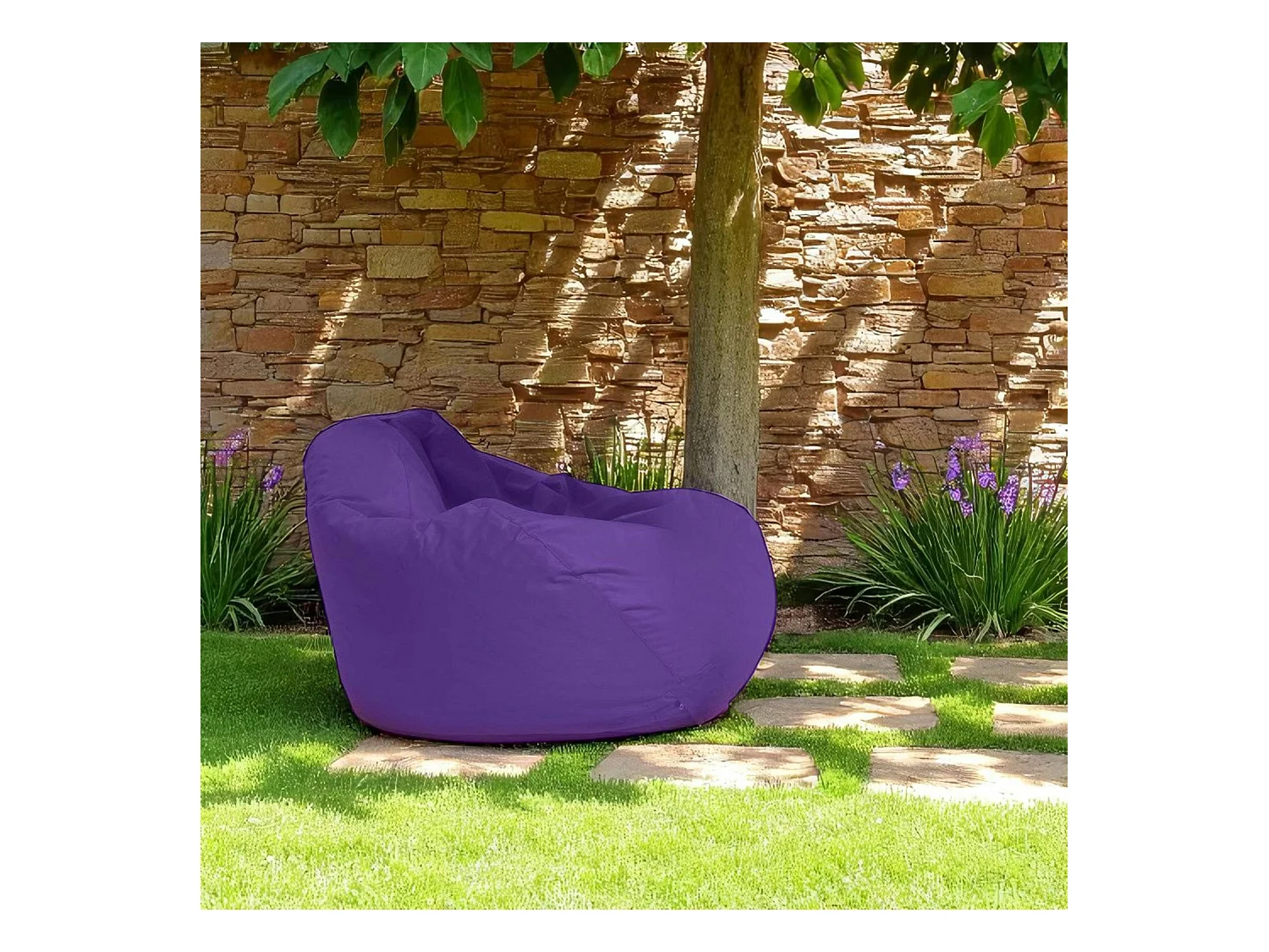 Pouf poire géant extérieur violet ARTA