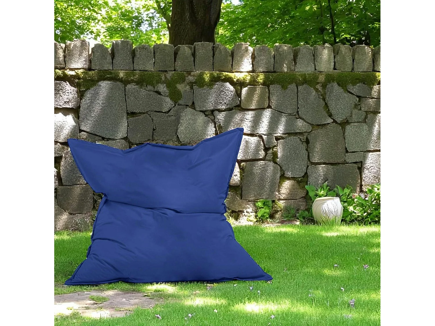 Pouf XXL extérieur bleu 180 cm ARTA