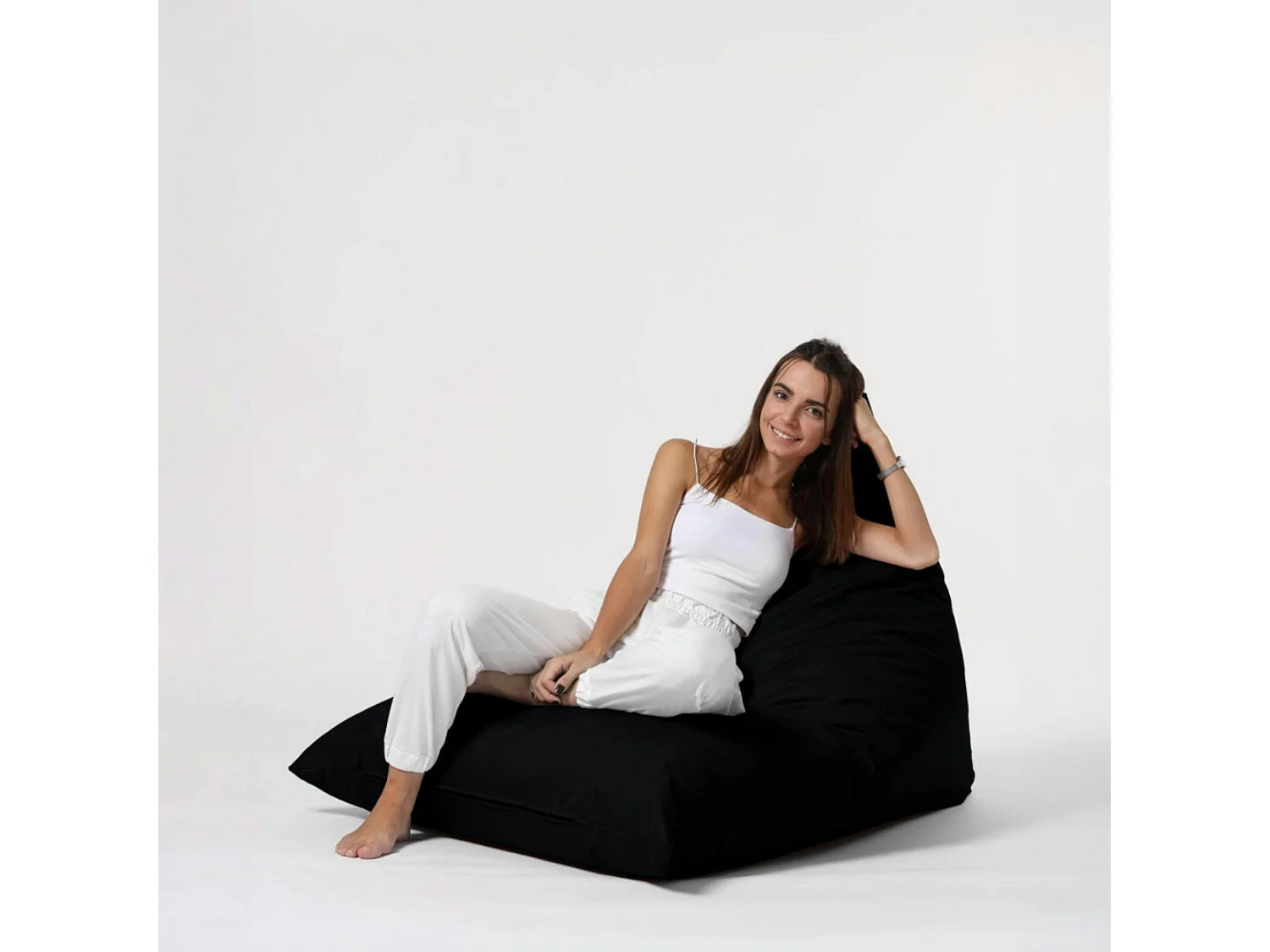 Pouf berlingot extérieur noir ARTA