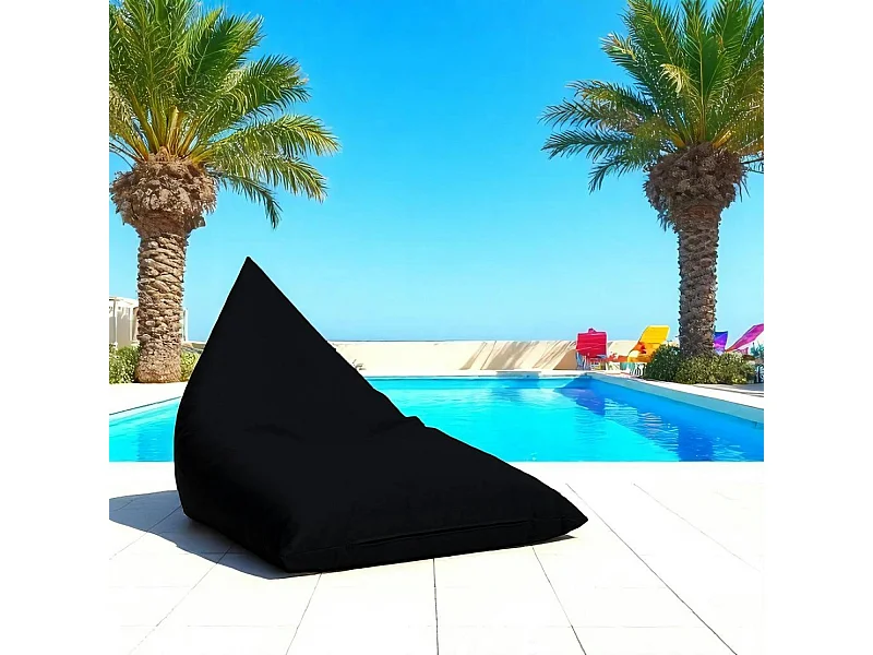 Pouf berlingot extérieur noir ARTA