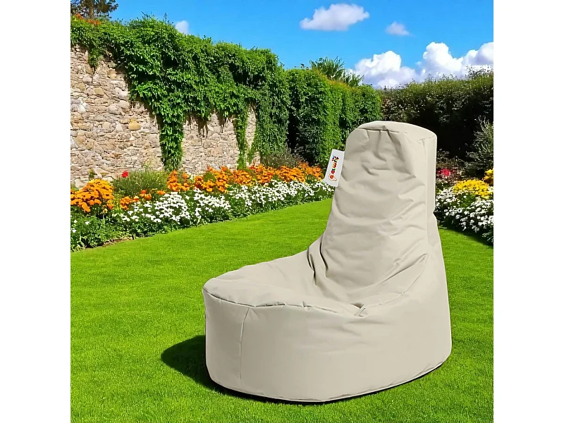 Pouf poire extérieur gris ARTA