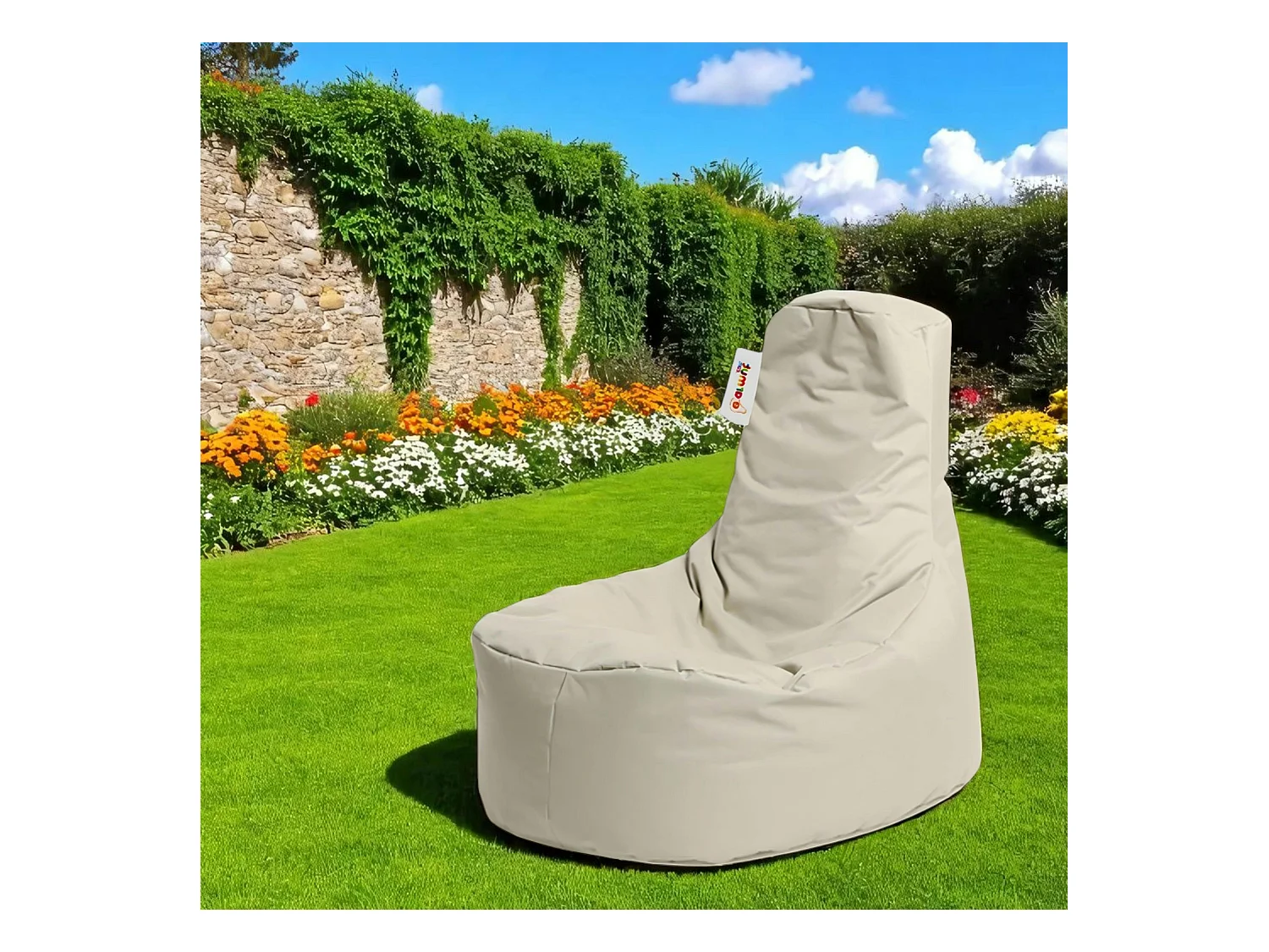 Pouf poire extérieur gris ARTA