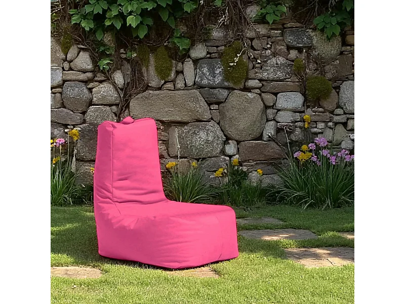 Pouf poire extérieur rose avec poches latérales ARTA