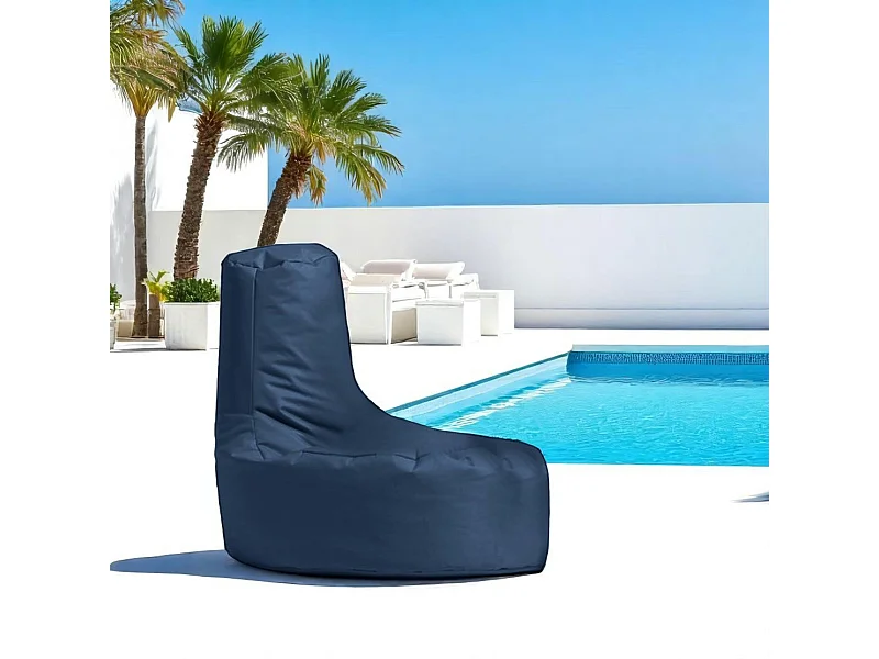 Pouf poire extérieur bleu foncé ARTA