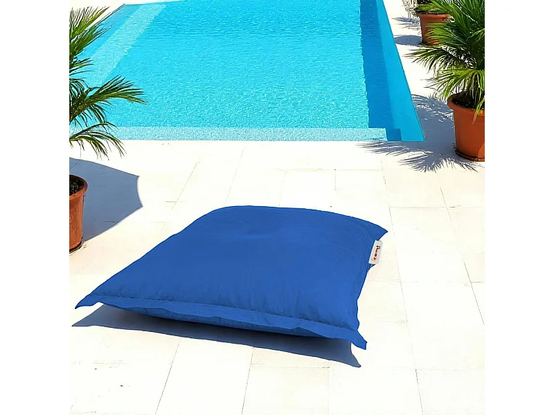 Pouf coussin de sol extérieur bleu - 100 cm ARTA