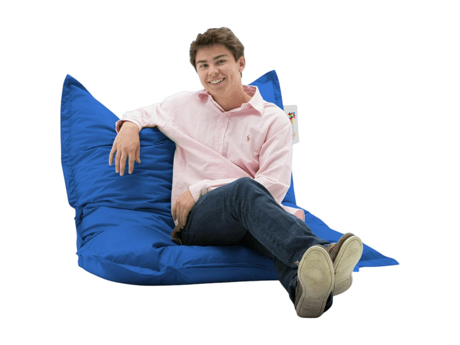 Pouf coussin de sol extérieur bleu - 100 cm ARTA