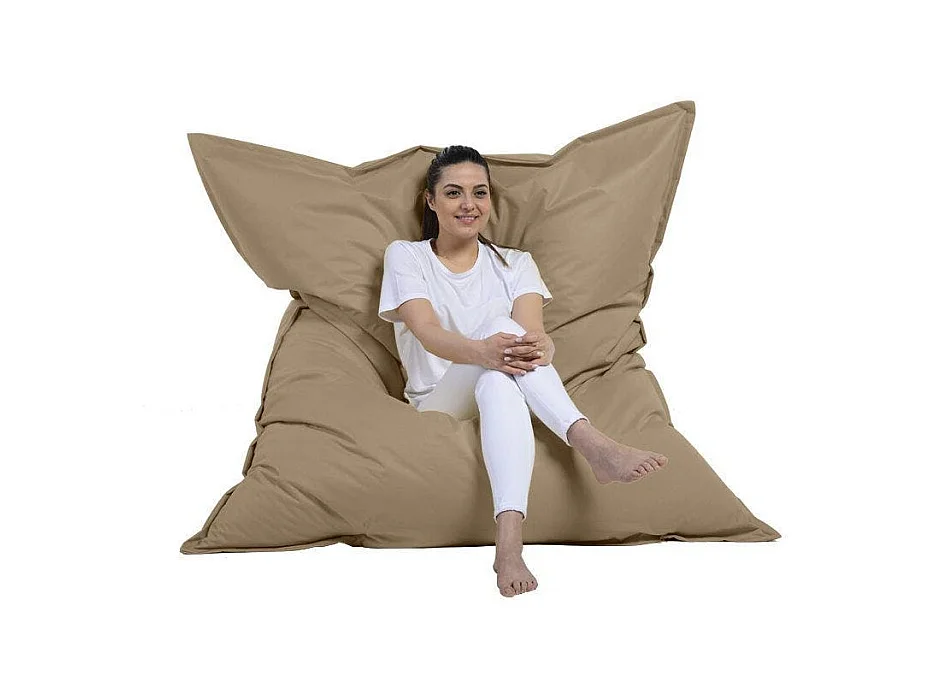 Pouf XXL extérieur taupe 180 cm ARTA