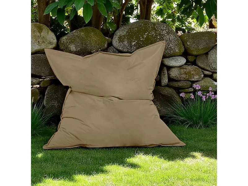 Pouf XXL extérieur taupe 180 cm ARTA