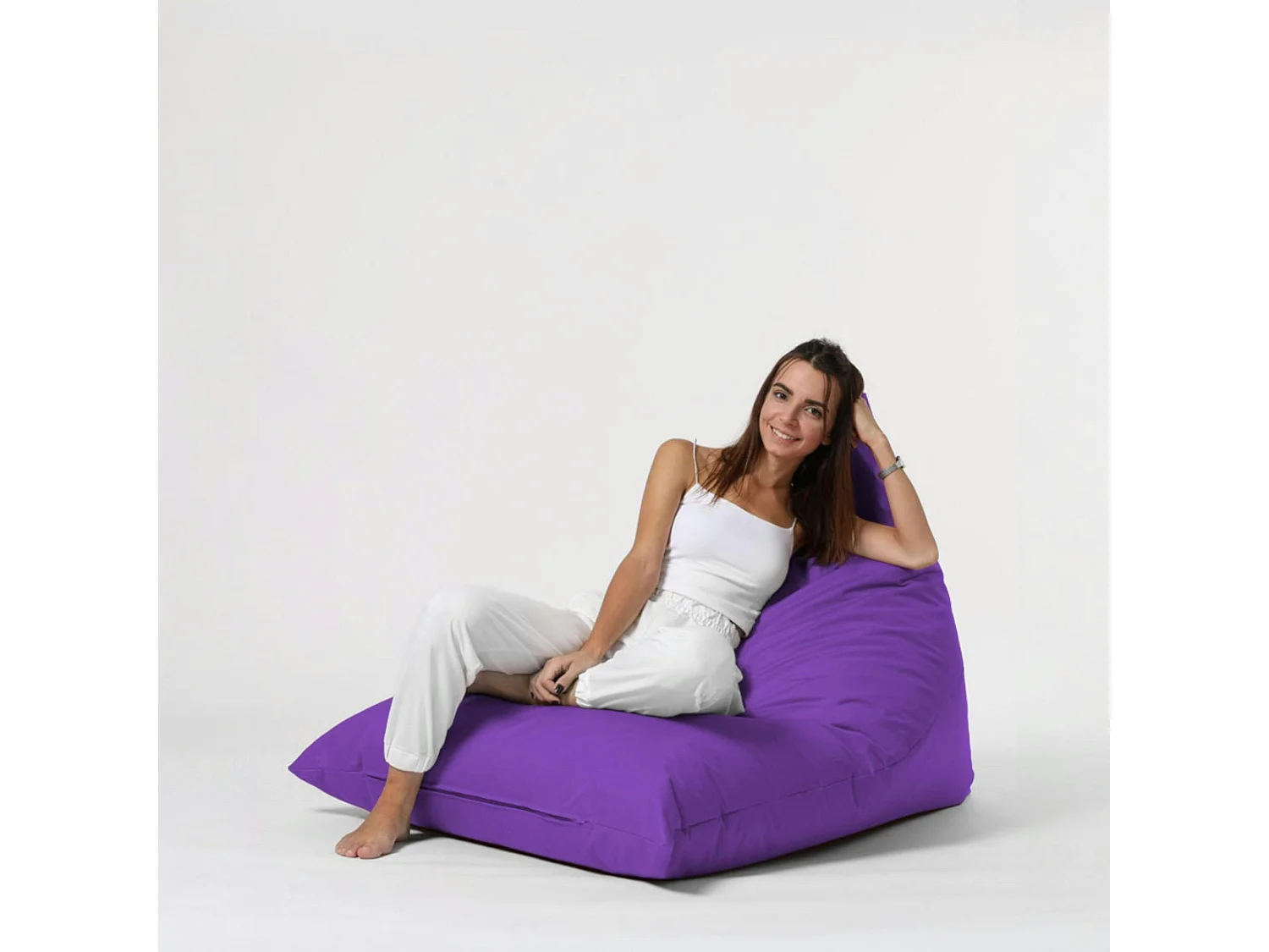 Pouf berlingot extérieur violet ARTA