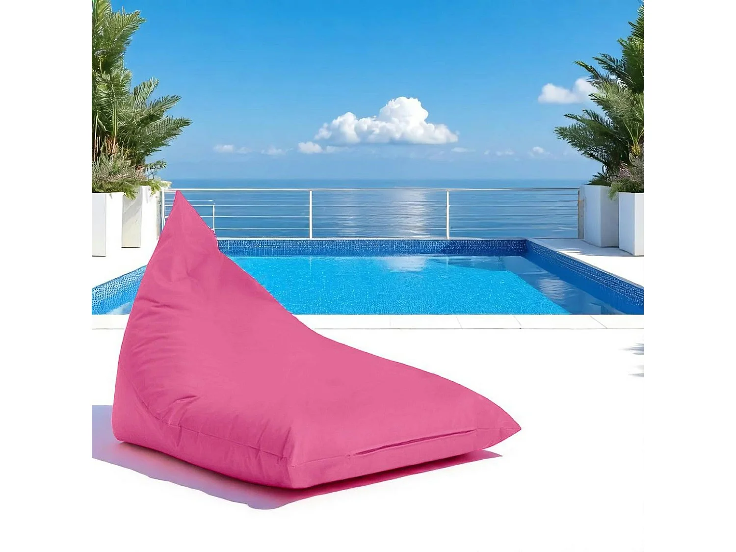 Pouf berlingot extérieur rose ARTA